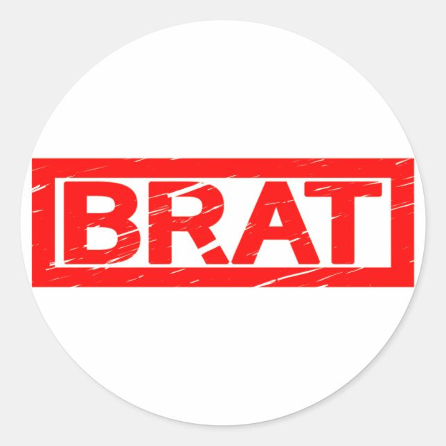 Brat Stamp Classic Round Sticker (Front)