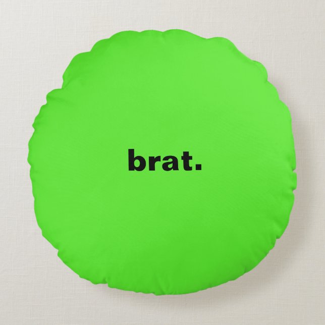 brat summer round pillow (Front)