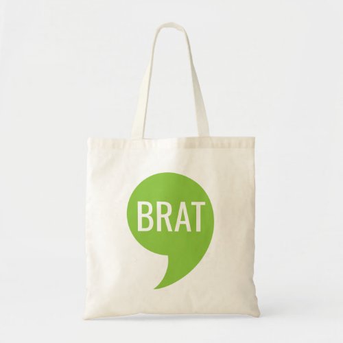 Brat Tote Kamala Comma_La icon logo  Tote Bag