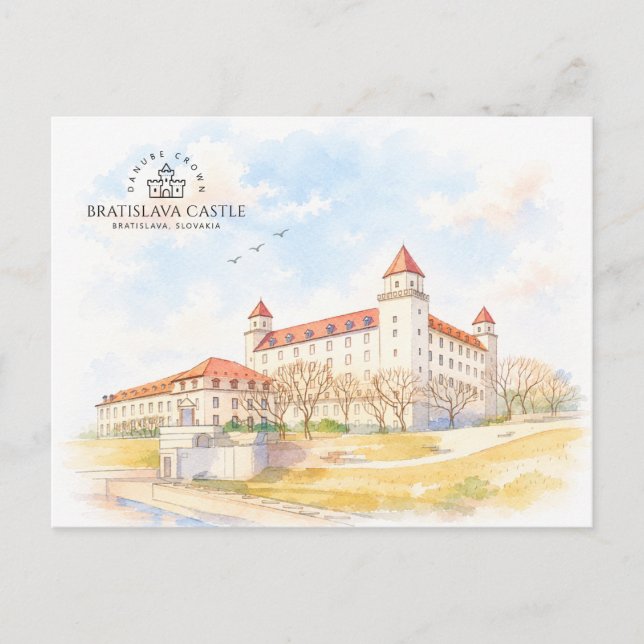 Bratislava Castle, Bratislava, Slovakia, Landscape Postcard (Front)