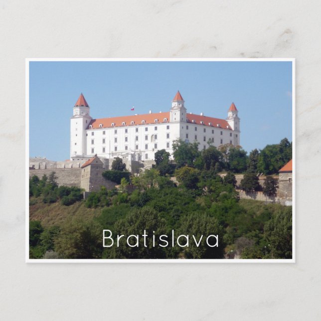 bratislava castle white postcard (Front)