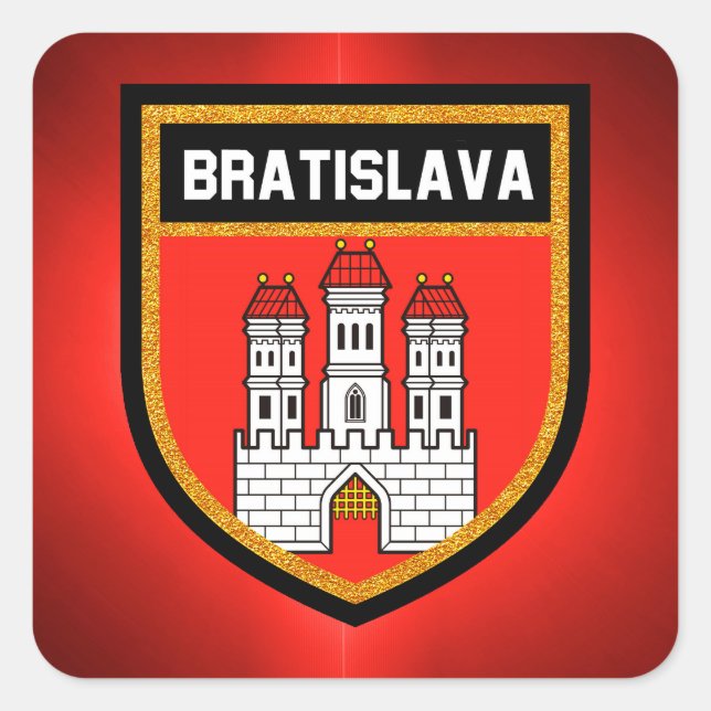 Bratislava Flag Square Sticker (Front)