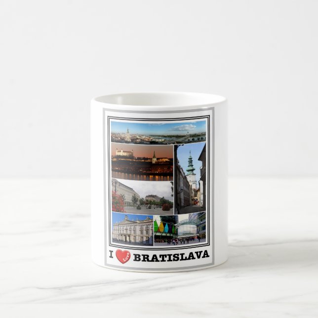 Bratislava - I Love - Slovakia - Coffee Mug (Center)