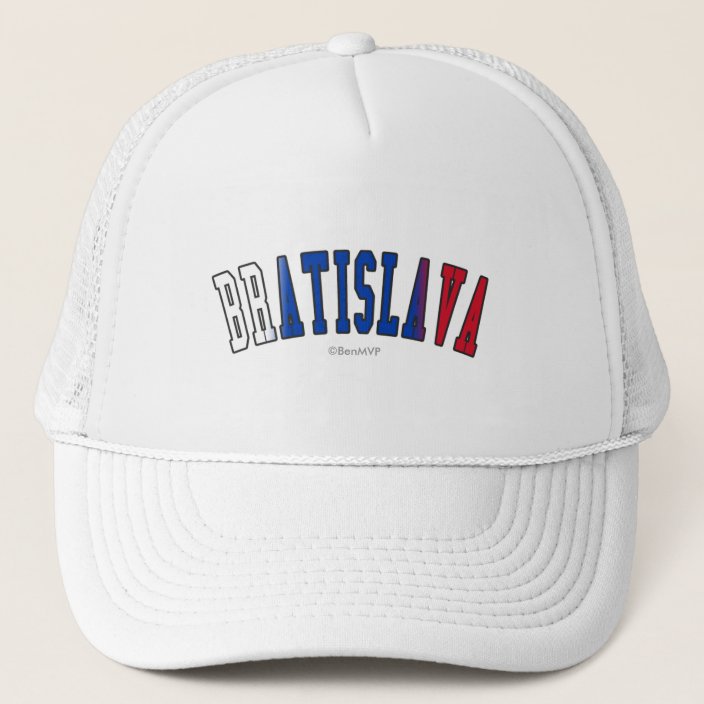 Bratislava in Slovakia National Flag Colors Trucker Hat
