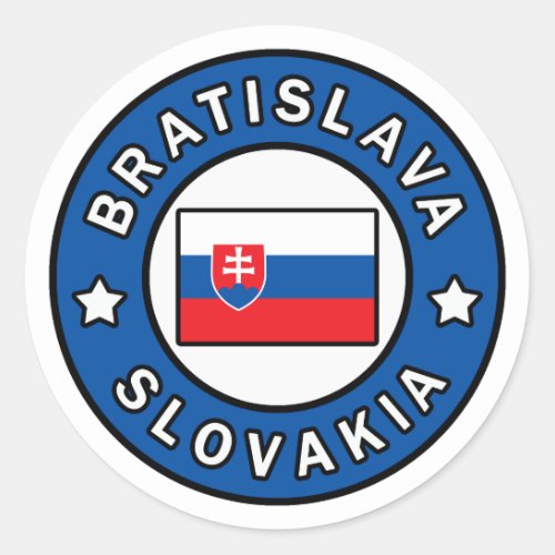 Bratislava Slovakia Classic Round Sticker