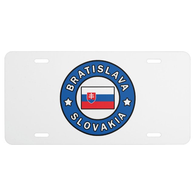 Bratislava Slovakia License Plate (Front)