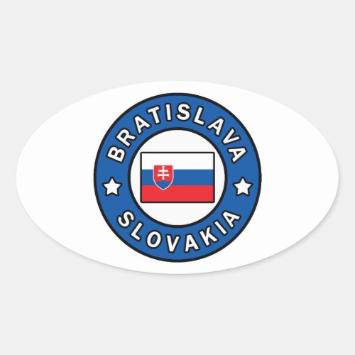 Bratislava Slovakia Oval Sticker