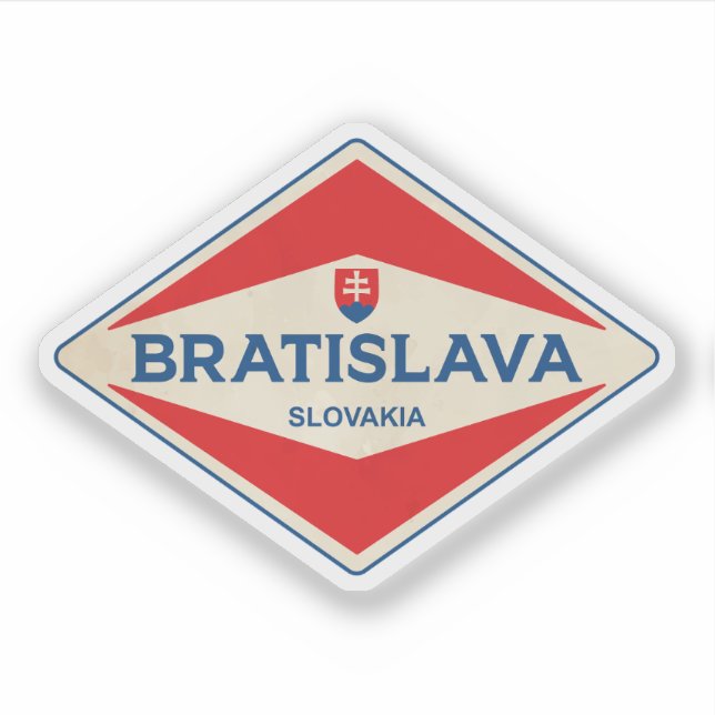Bratislava Slovakia Vintage Sticker (Front)