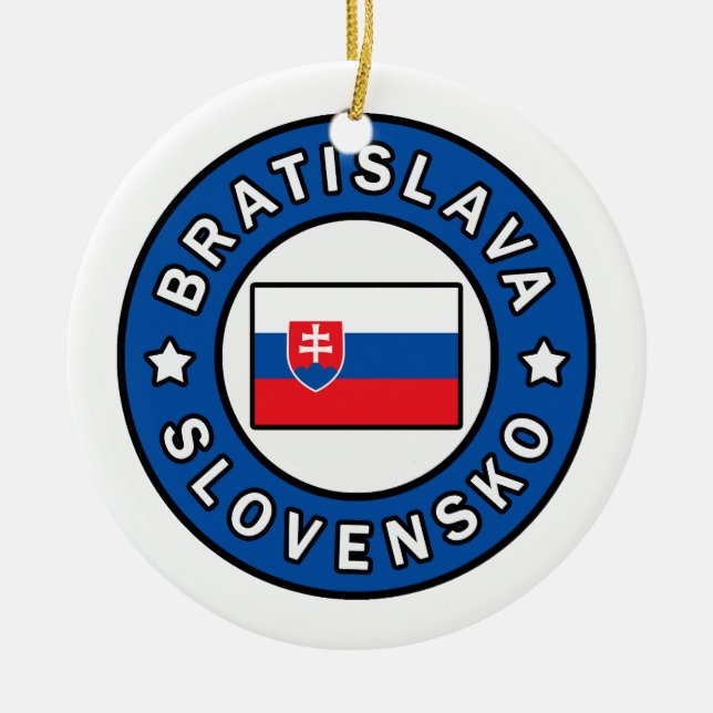 Bratislava Slovensko Ceramic Ornament (Front)