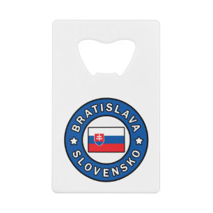 Bratislava Slovensko Credit Card Bottle Opener