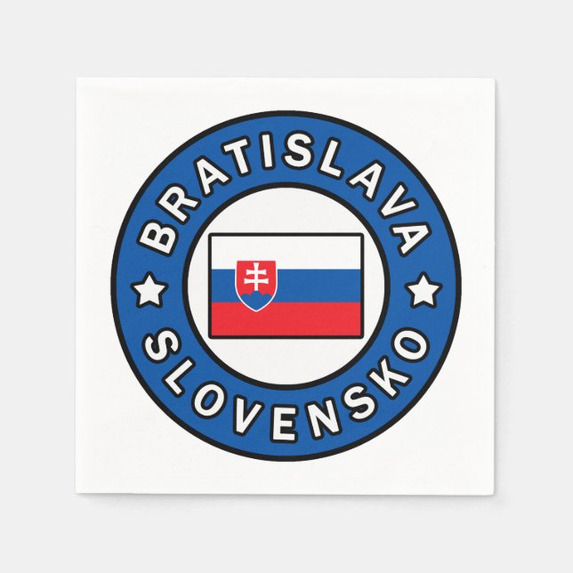 Bratislava Slovensko Napkins (Front)