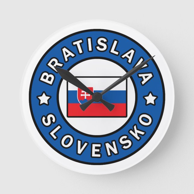 Bratislava Slovensko Round Clock (Front)