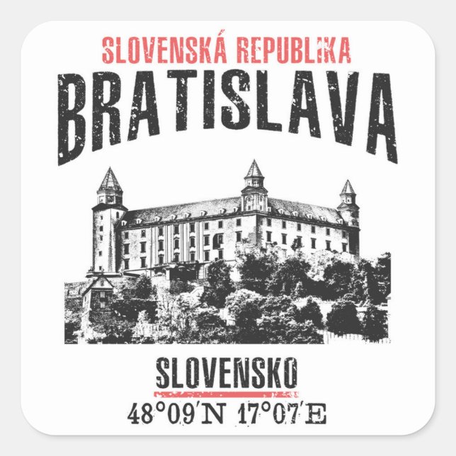 Bratislava Square Sticker (Front)