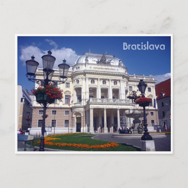 bratislava theatre slovakia postcard (Front)