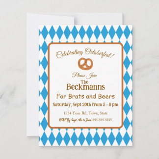 Brats and Beers Octoberfest Invitation 2