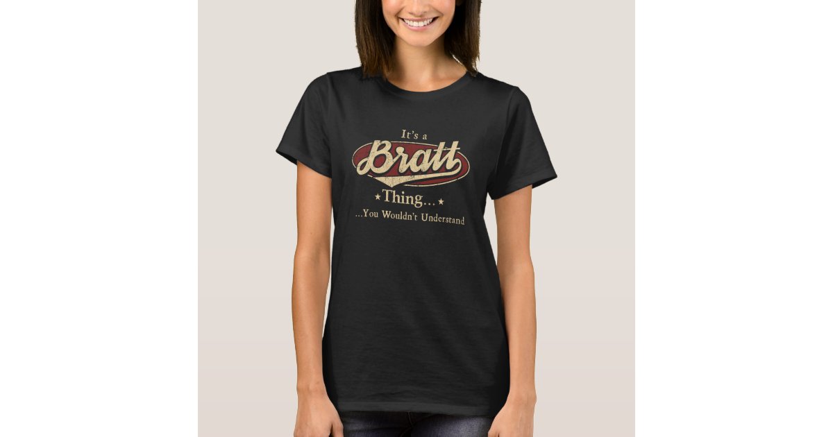 Zazzle petiteBratt Shirt,Bratt T-Shirt for Men Women, Women's, Size: Adult S, Black
