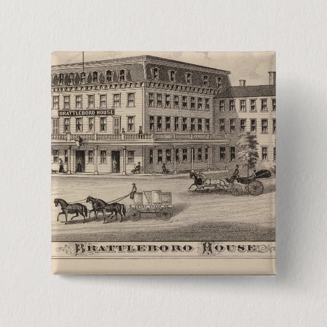 Brattleboro House Pinback Button (Front)