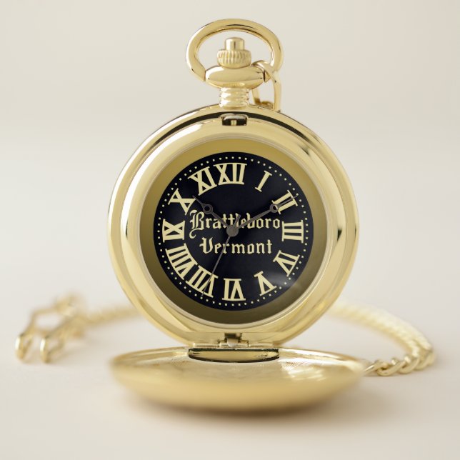 Brattleboro Main Street Clock Pocket Watch (Inside)