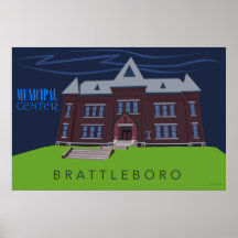 Brattleboro Municipal Center | Retro Travel Poster
