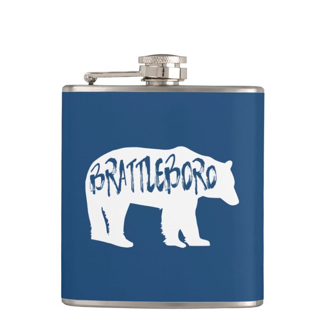 Brattleboro Vermont Bear Flask (Front)