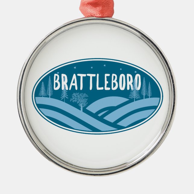 Brattleboro Vermont Outdoors Metal Ornament (Front)