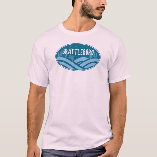 Brattleboro Vermont Outdoors T-Shirt (Front)