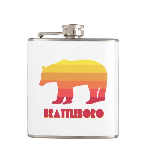 Brattleboro Vermont Rainbow Bear Flask