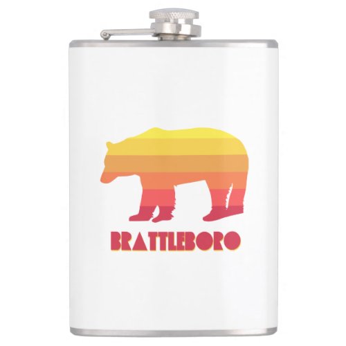 Brattleboro Vermont Rainbow Bear Flask