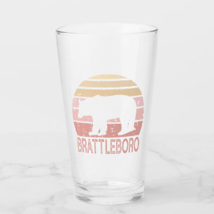Brattleboro Vermont Retro Bear Glass