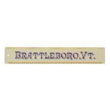 Brattleboro, VT 1886 Logo Ruler