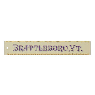 Brattleboro, VT 1886 Logo Ruler