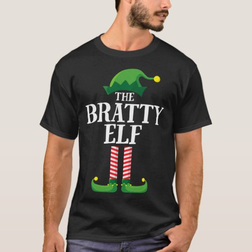 Bratty Elf Matching Family Christmas Party T_Shirt