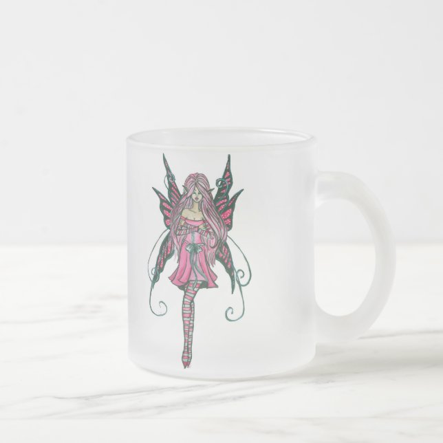 Bratty Frosted Glass Coffee Mug (Right)