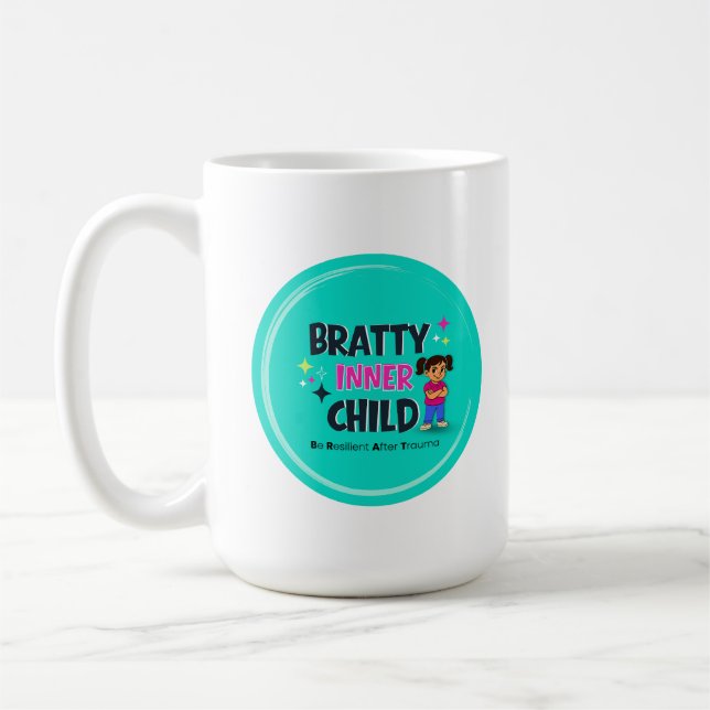 Bratty Inner Child Classic Mug, 11 oz Coffee Mug (Left)
