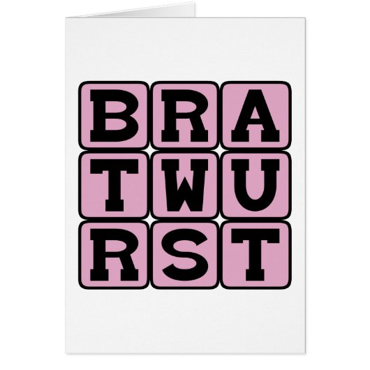 Bratwurst, German Sausage Cards (Front)