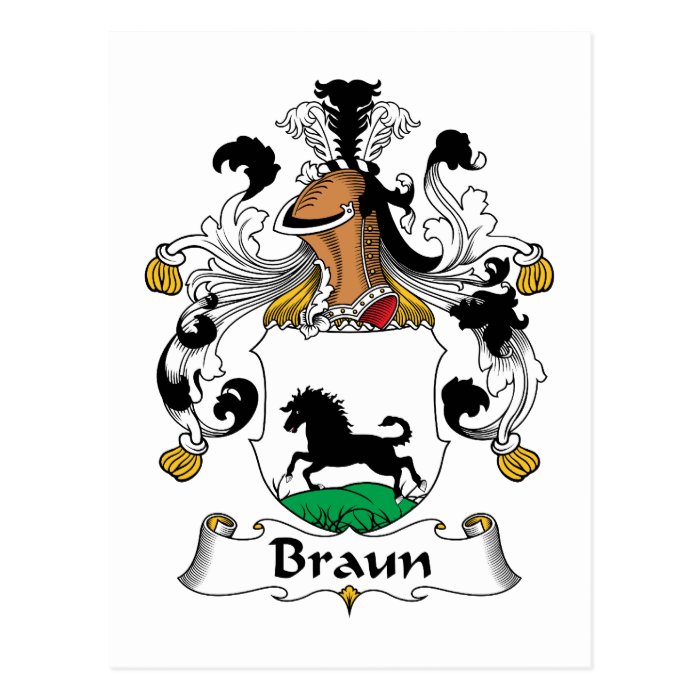 Braun Family Crest Post Cards