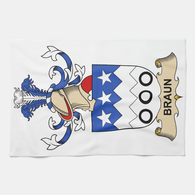 Braun Family Crests Kitchen Towel (Horizontal)