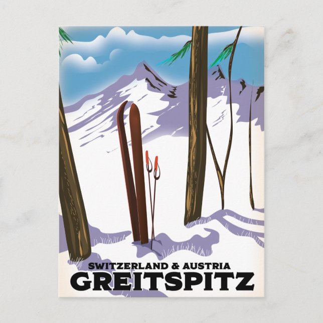 Brauneck Bavaria, Germany Ski poster Postcard (Front)