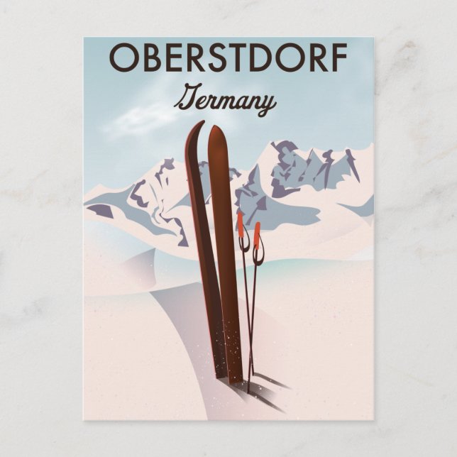 Brauneck Bavaria, Germany Ski poster Postcard (Front)