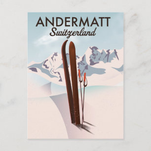 Brauneck Bavaria, Germany Ski poster Postcard