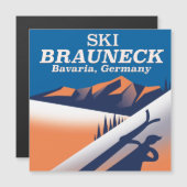 Brauneck Bavaria, vintage ski poster. (Front/Back)