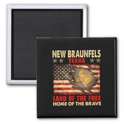 Braunfels Texas Usa Flag 4th Of July  Magnet