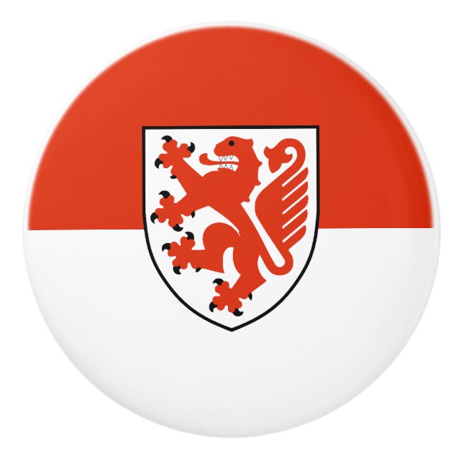 Braunschweig city emblem flag symbol germany sign ceramic knob (Front)