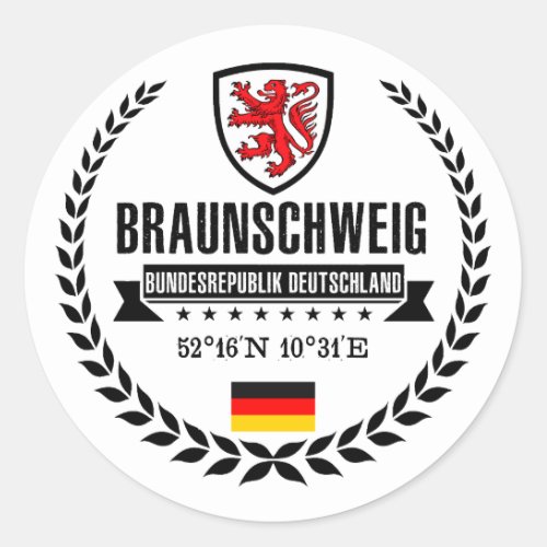 Braunschweig Classic Round Sticker