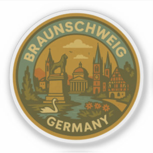 Braunschweig Germany Cityscape Sticker