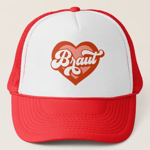 Braut Und Team Braut Bachelorette Retro Herz Trucker Hat