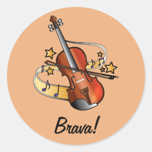 Brava Sticker for Girl Violin Student
