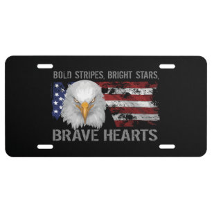 Brave American Hearts License Plate