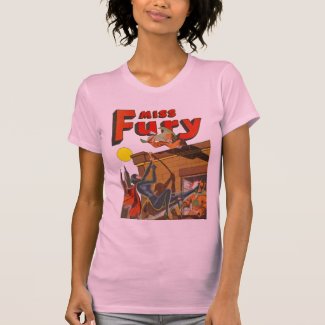 Brave and Fierce Vintage Superheroine: Miss Fury T-Shirt