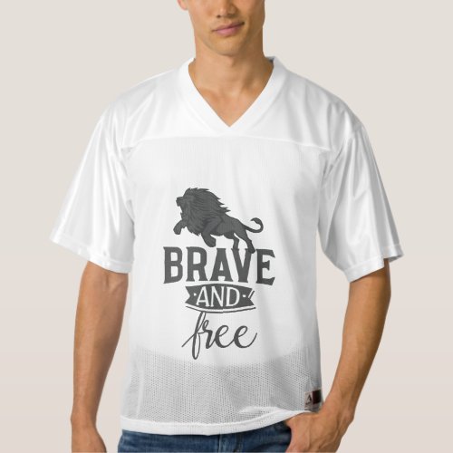 Brave and Free Tee Mens Football Jersey